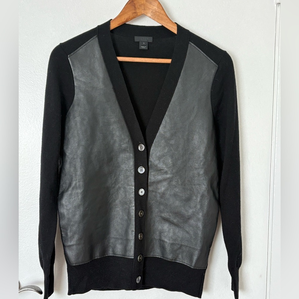 Leather/wool Cardigan S - Picture 5 of 11